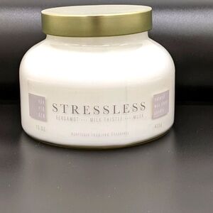 Stressless Natural Wax Blend Candle Bergamot...Milk Thistle...Musk